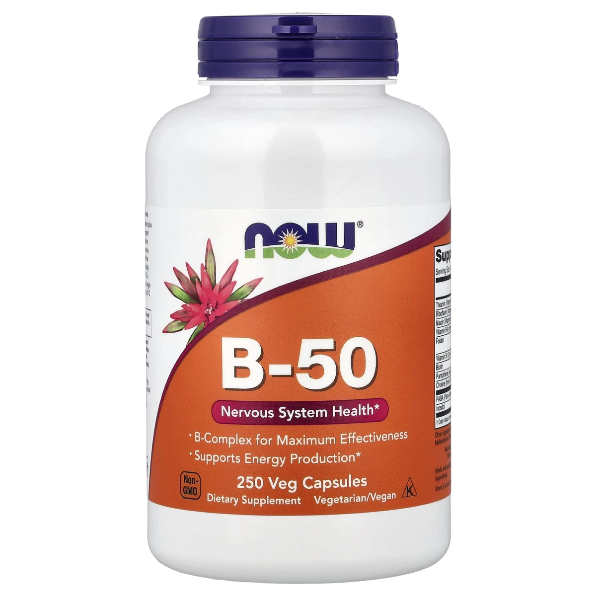 NOW Foods B-50 Nervous System Health 250 Veg Capsules image 1