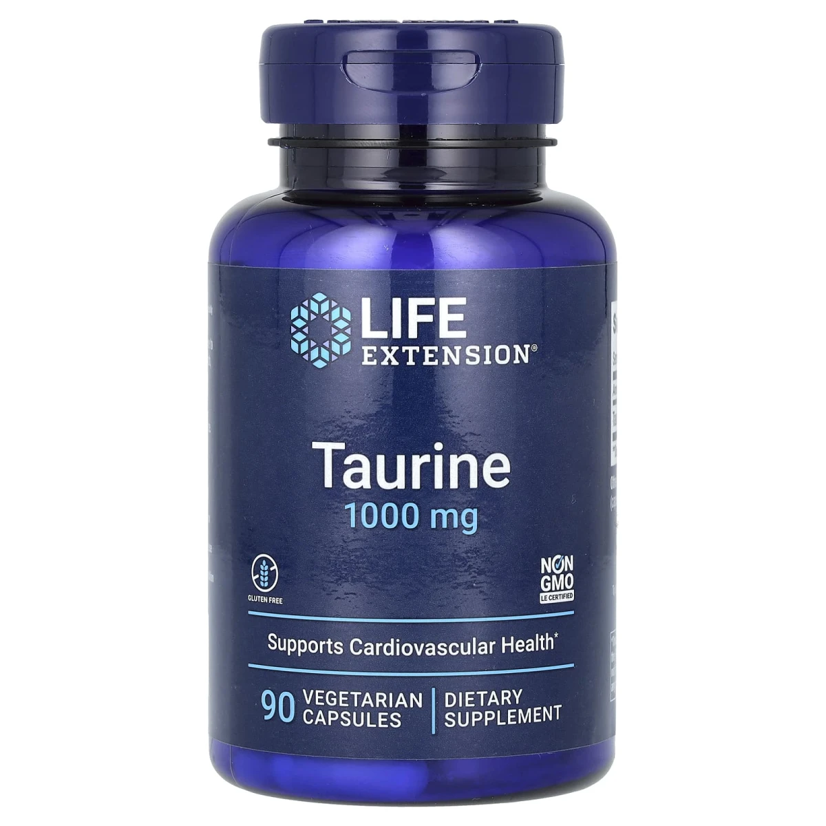 Life Extension Taurine 1000mg Supports Cardiovascular Health 90 Vegetarian Capsules image 1