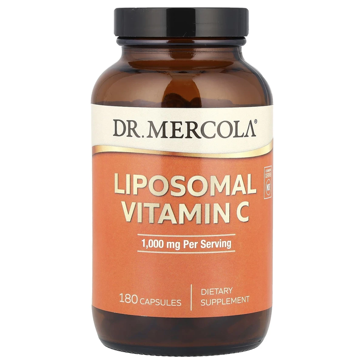 Dr. Mercola Liposomal Vitamin C 1000mg Per Serving 180 Capsules image 1