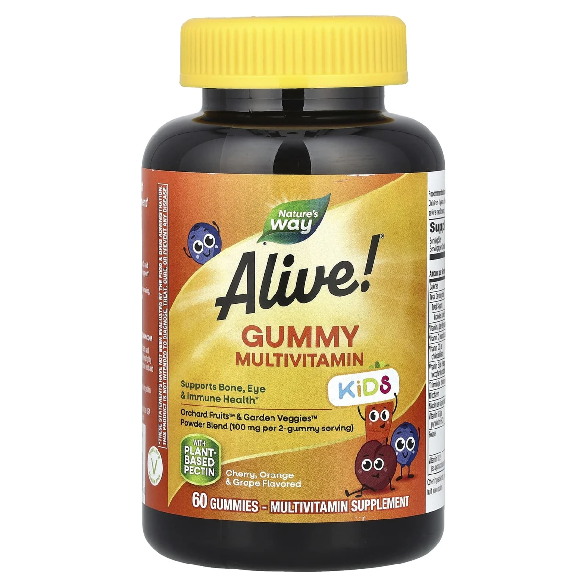 Nature's Way Alive! Kids Gummy Multivitamin Support Bone Eyes And Immune Health 60 Gummies image 1