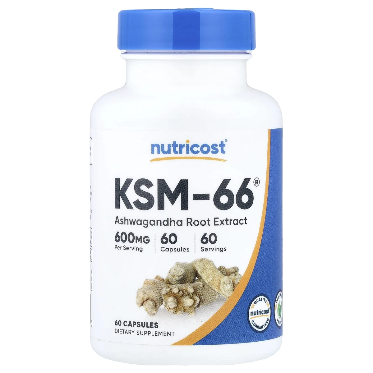 Nutricost KSM-66 Ashwagandha Root Extract 600mg Per Serving 60 Capsules image 1