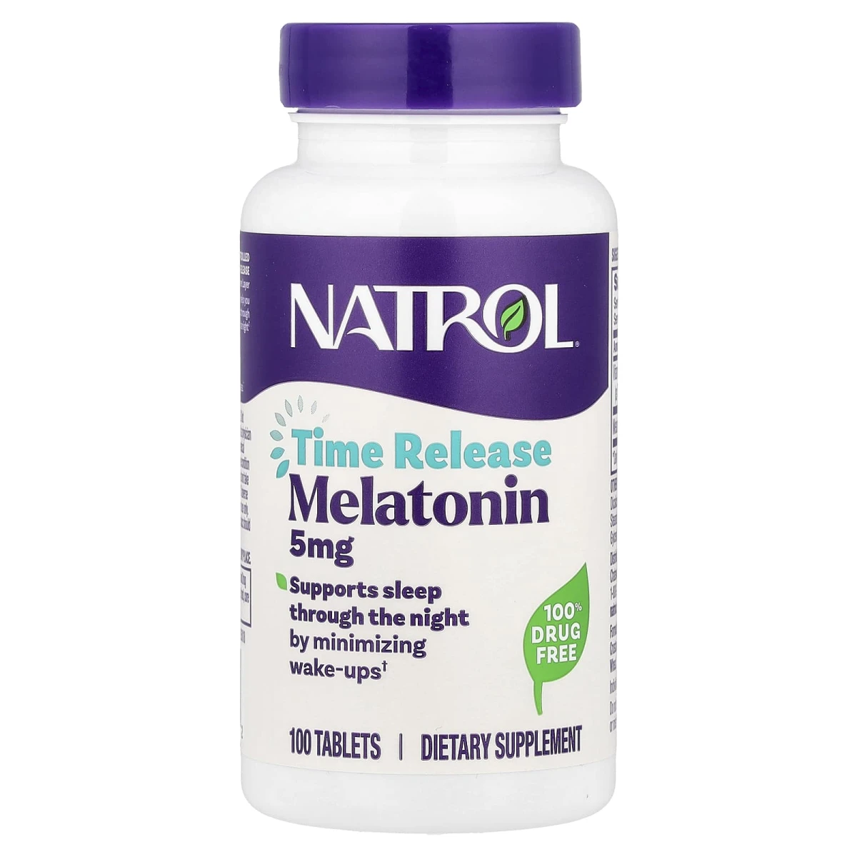 Natrol Melatonin Time Release 5mg Sleep Support 100 Tablets image 1