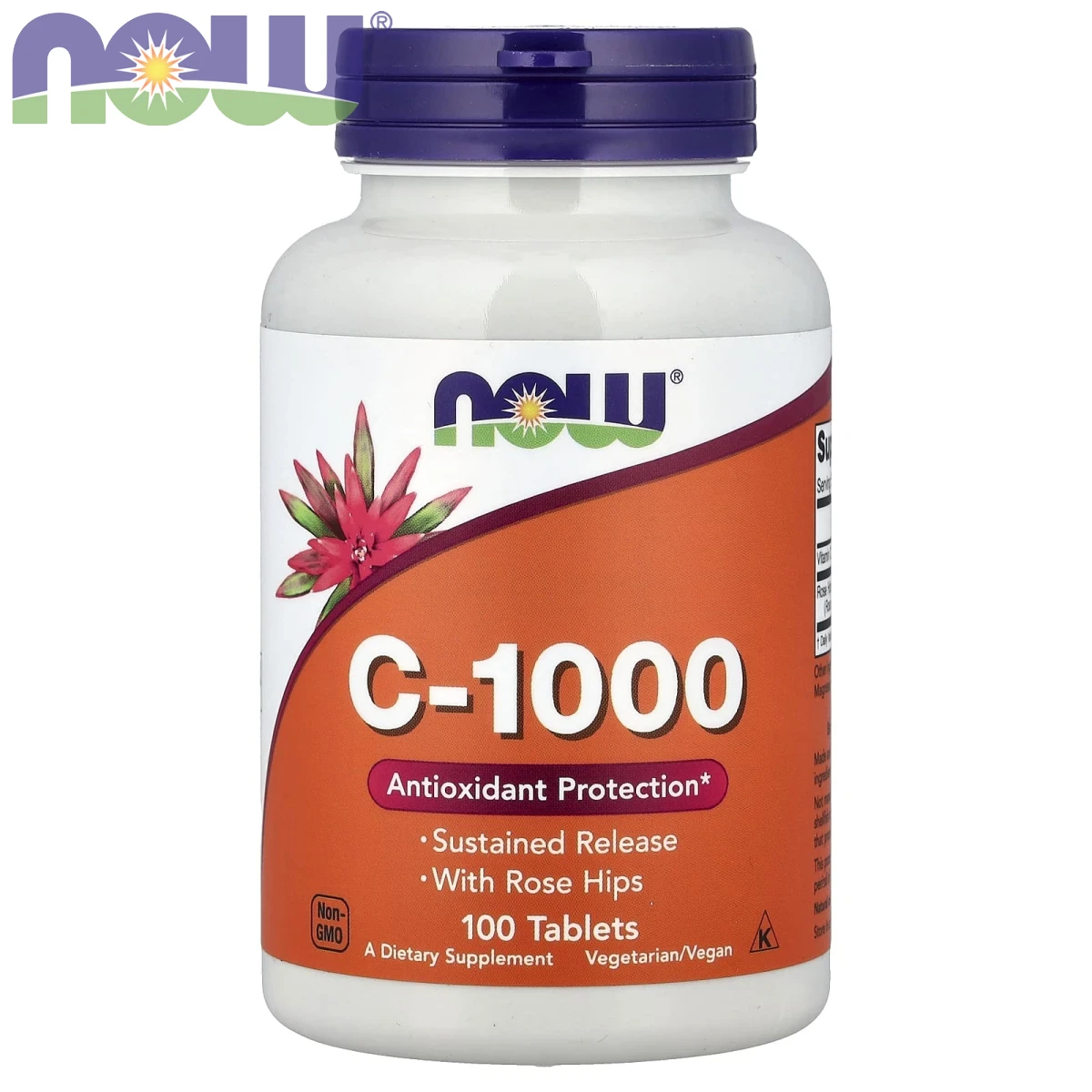 NOW Foods C-1000 Antioxidant Protection With Rose Hips 100 Tablets image 1