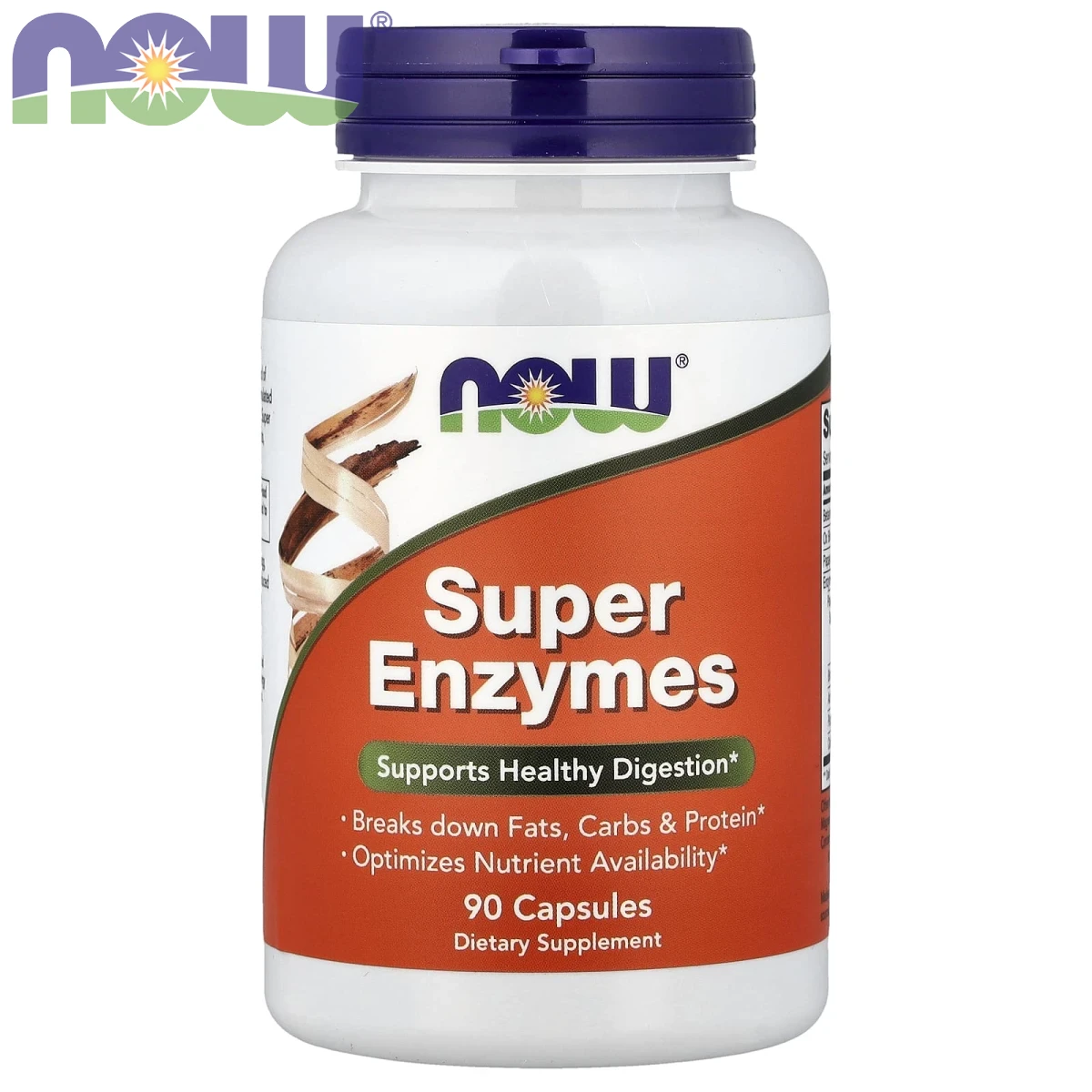 Now Foods Super Enzymes Supports Healthy Digestion 90 Capsules image 1
