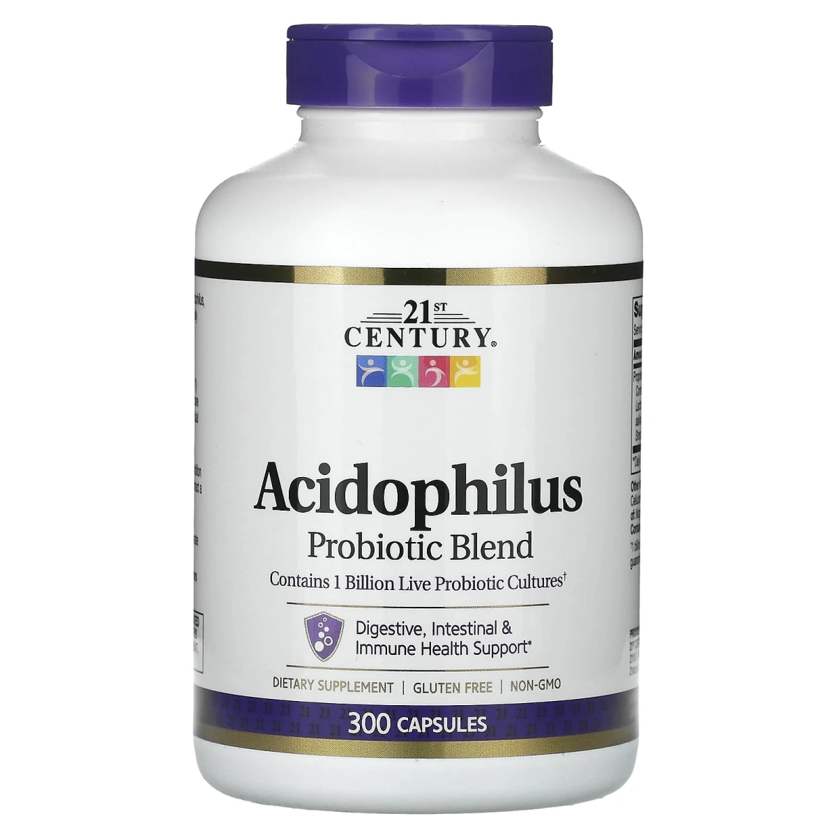21st Century Acidophilus Probiotic Blend Immune Health Support 300 Capsules image 1