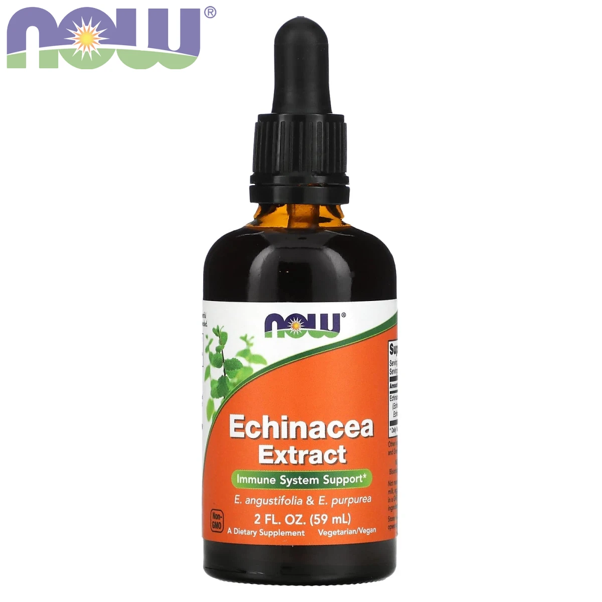 NOW Foods Echinacea Extract Immune System Support 2 fl oz (59ml) image 1