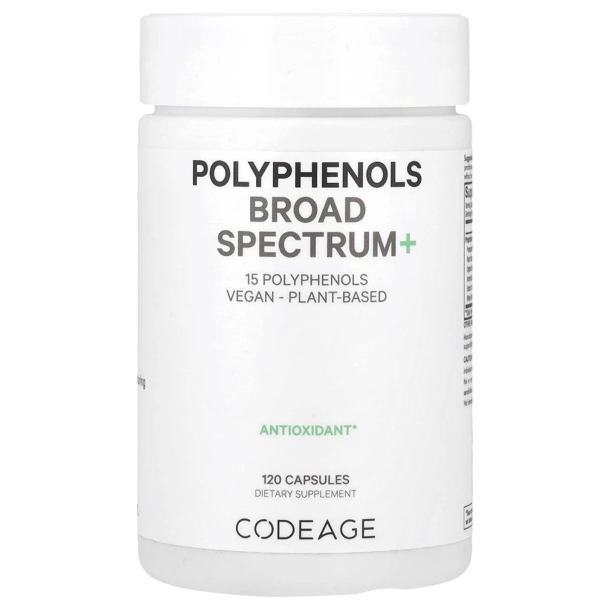 Codeage Polyphenols Broad Spectrum+ 15 Polyphenols Vegan-Plant-Based Beyond Vitamins 120 Capsules image 1