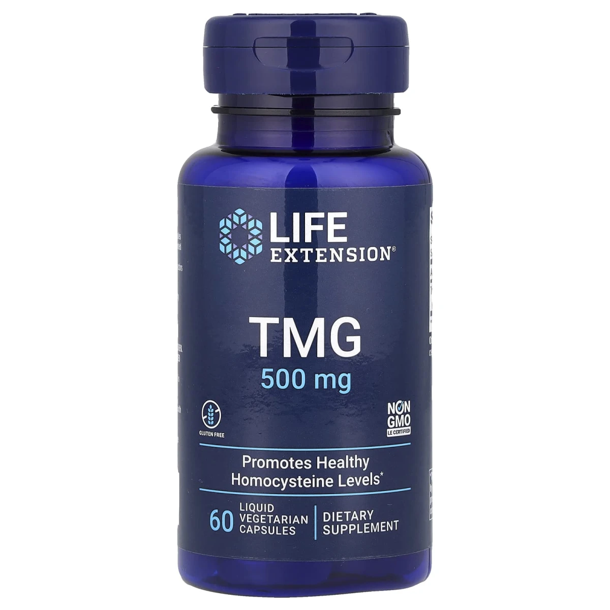 Life Extension TMG 500mg 60 Liquid Vegetarian Capsules image 1