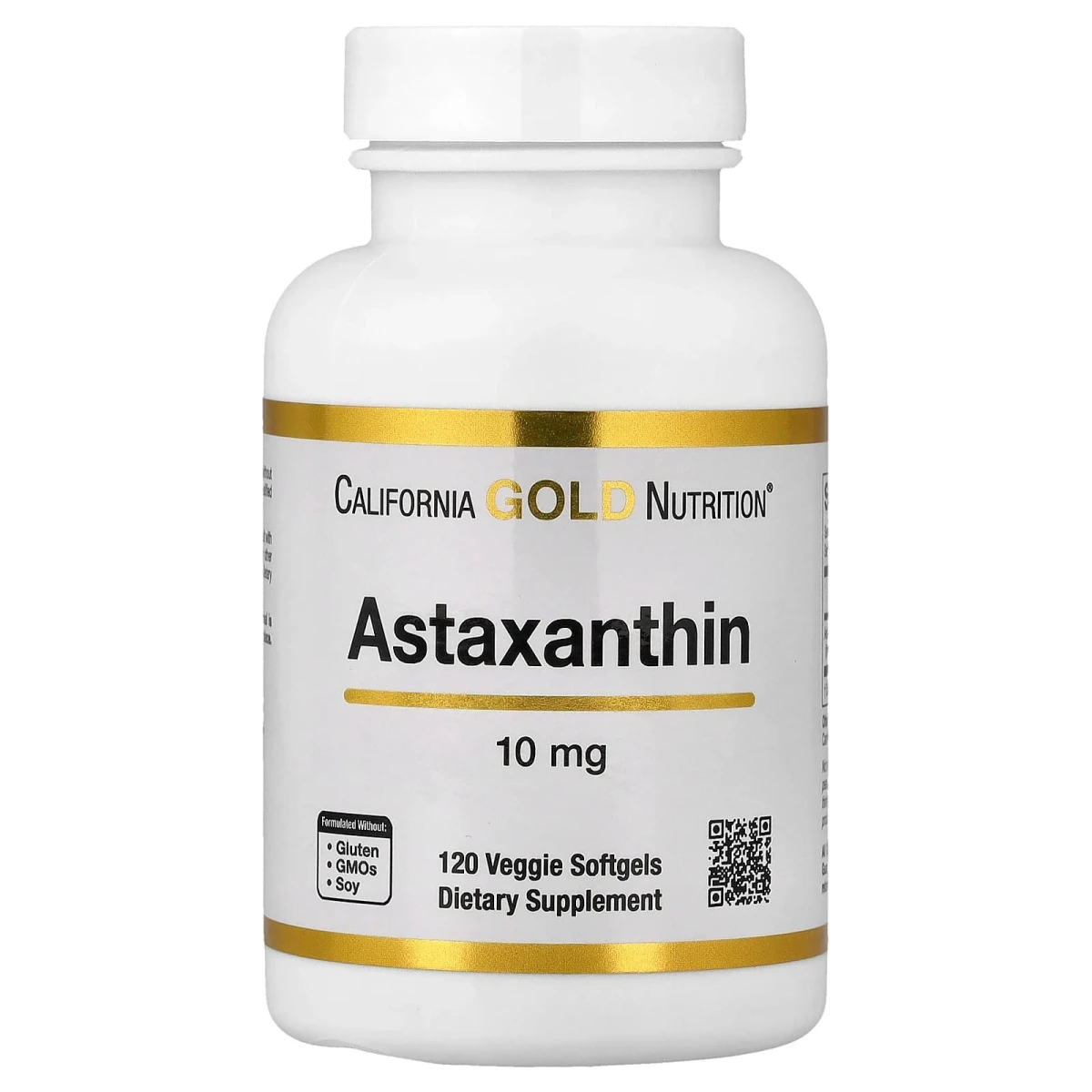 California Gold Nutrition Astaxanthin 10mg 120 Veggie Softgels image 1
