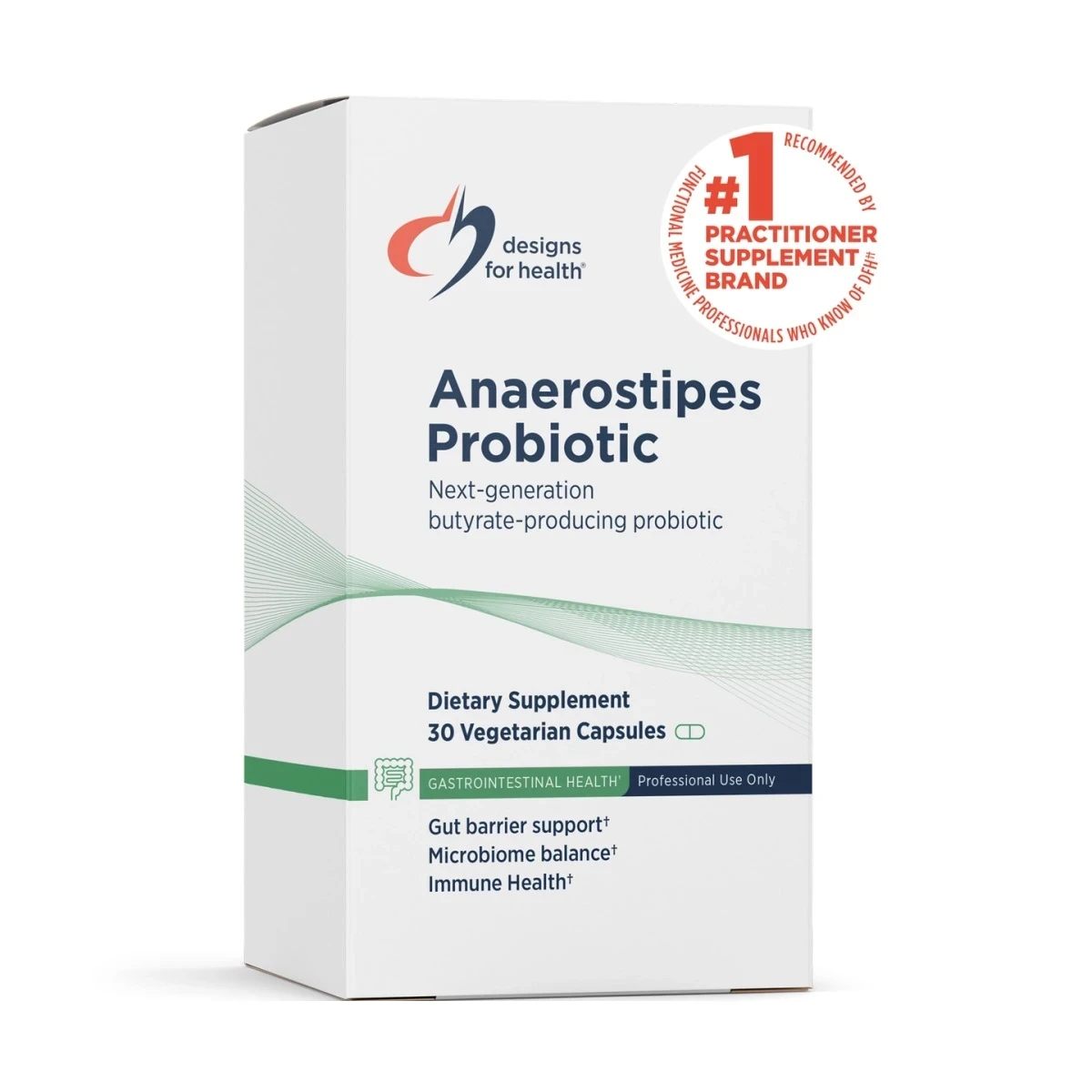 Designs For Health Anaerostipes Probiotic 30 Vegetarian Capsules image 1