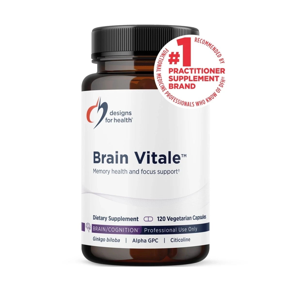 Brain Vitale Designs For Health 120 Capsules image 1