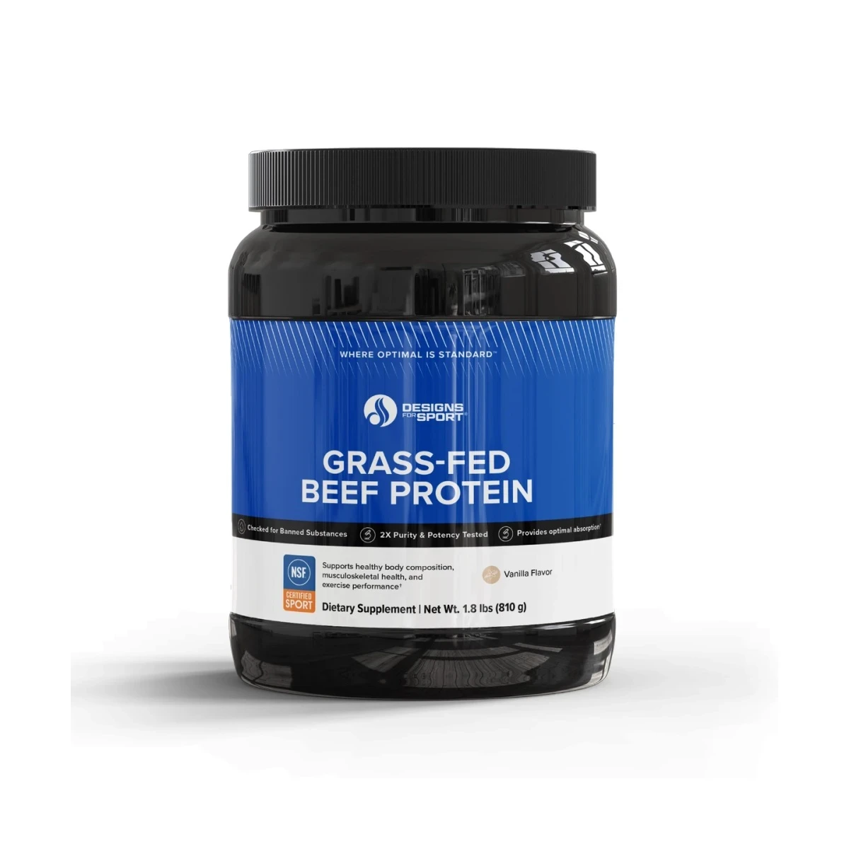 Grass-Fed Beef Designs For Health Vanilla 1.8 Ibs 810g Powder image 1