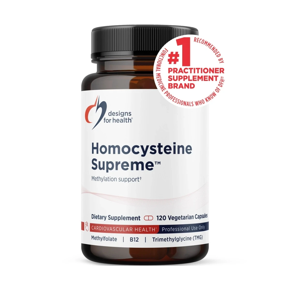 Homocysteine Supreme Designs For Health 120 Capsules image 1
